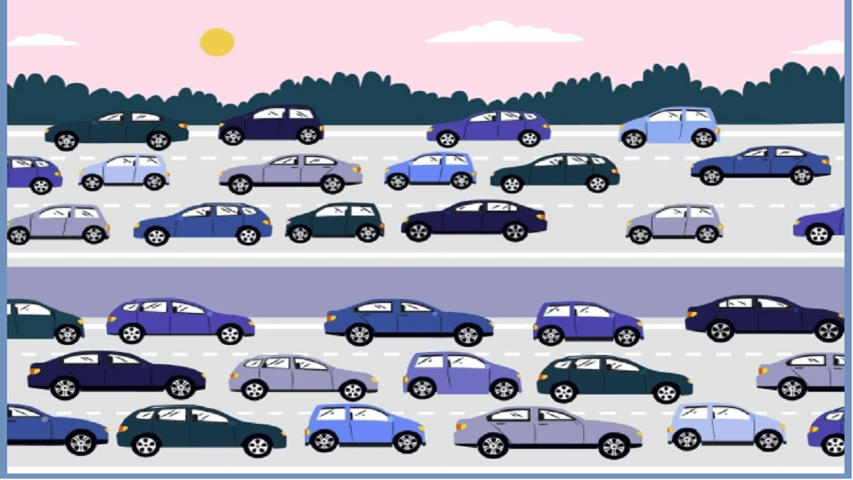 Optical Illusion: Can you spot the car breaking the rules of the road in less than 30 seconds?